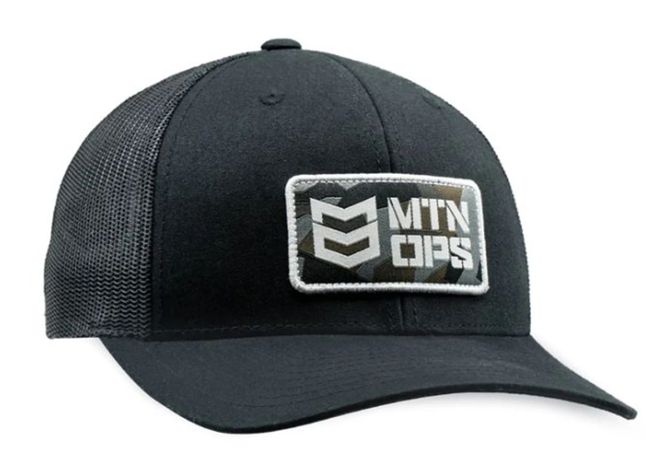 MTN Ops Men's Stacked Hat In Black Camo 2 MTN Ops Men's Stacked Hat In Black Camo