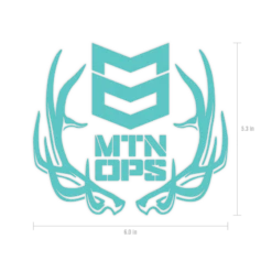 MTN OPS ELK DECAL 9 MTN OPS ELK DECAL -Mtn Ops Shop Elk Vinyl Teal
