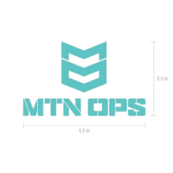 MTN OPS VINYL DECAL -Mtn Ops Shop MTN OPS Vinyl Teal